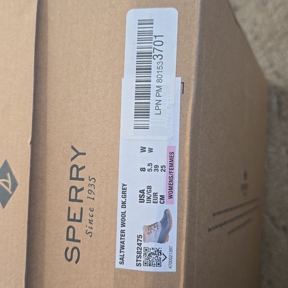Sperry Women's Gray Saltwater Wool Duck Boots, New - Picture 6 of 13